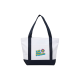 Oversized Recyled Canvas Tote Bag, Navy